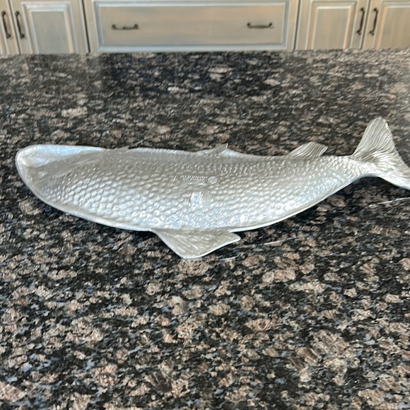 VINTAGE 1976 BRUCE FOX DESIGN WILTON ARMETALETROUT FISH PLATTER SIGNED - Picture 6 of 8